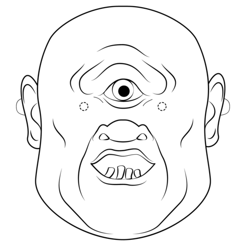 Cyclops mask coloring book